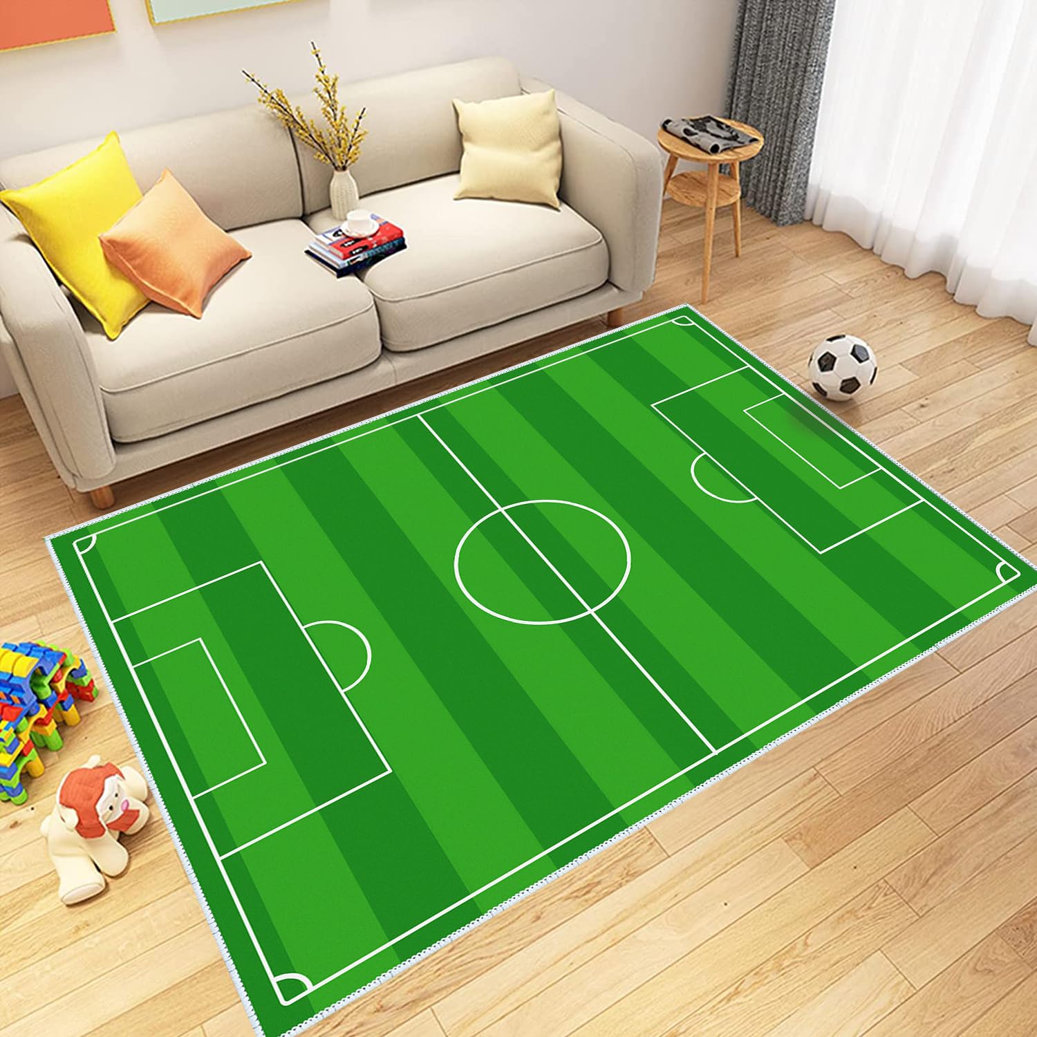 Tappeto Campo da Calcio per Bambini Tappetino Sportivo da Gioco