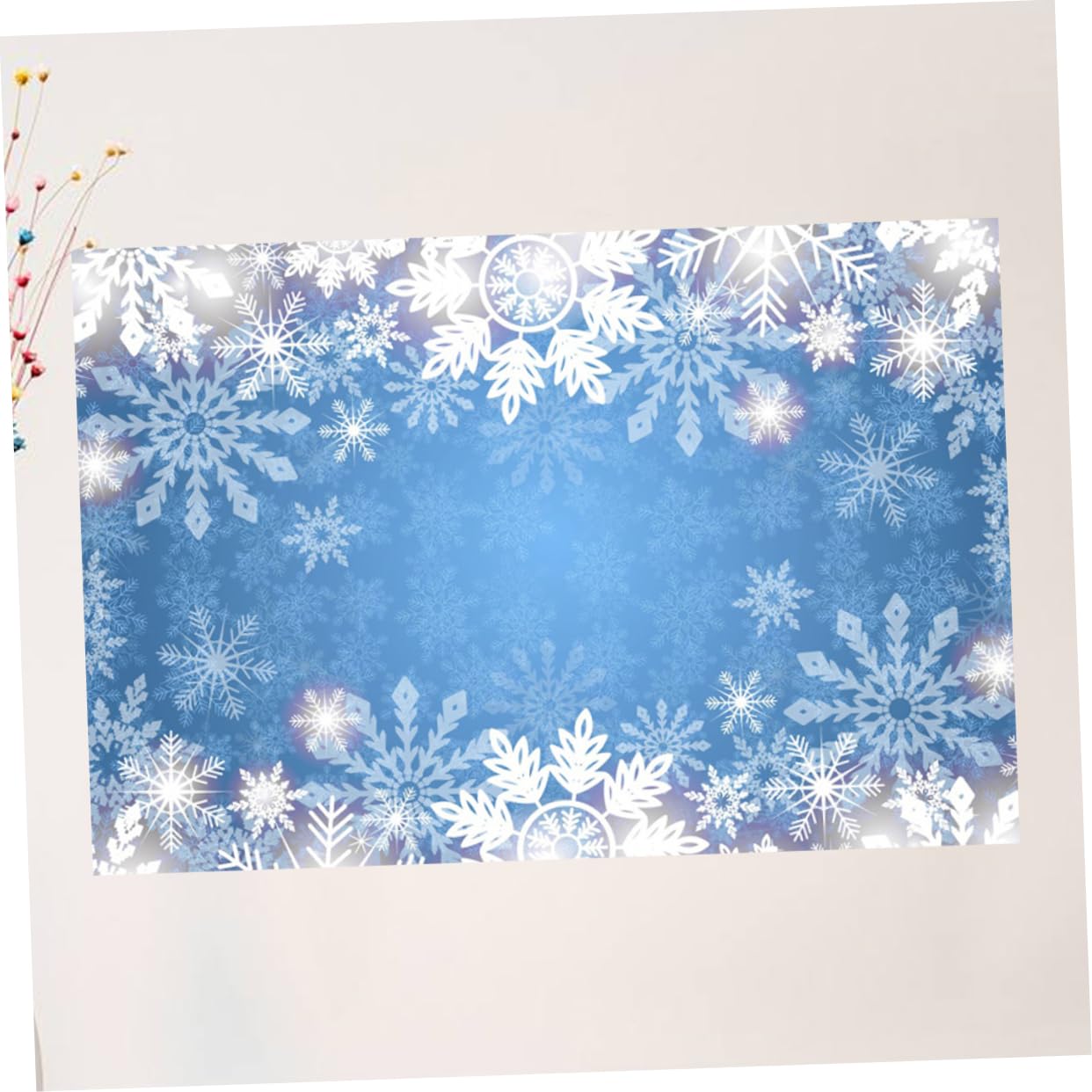 VILLCASE 1 Pz. Panno Fotografico Di Natale Sfondo Fotografico Per L'inverno Panno Per Sfondo Fotografico Sfondo Fiocco Di Neve
