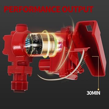Nakkaa 12 Volt 15 GPM Explosion Proof Fuel Transfer Pump Compatible with Gasoline, Diesel, Kerosene, Mineral Oil and Similar Fuels or Oils (Package C)