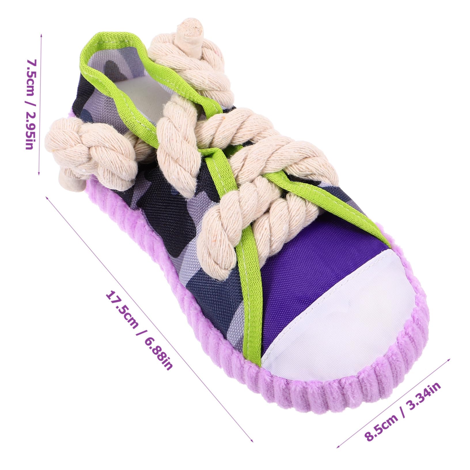 Jouet à Mâcher pour Chien de Chaussure, Corde en Coton et Toile, Jouet Interactif et Couineur pour Chiots et Animaux de Compagnie