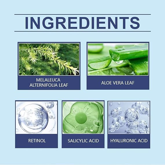 Retinol Gel for Acne Improvement, 20g Face Moisturizer with Skin Soothing Formula, Reduces Blemishes, Suitable for Combination and Oily Skin