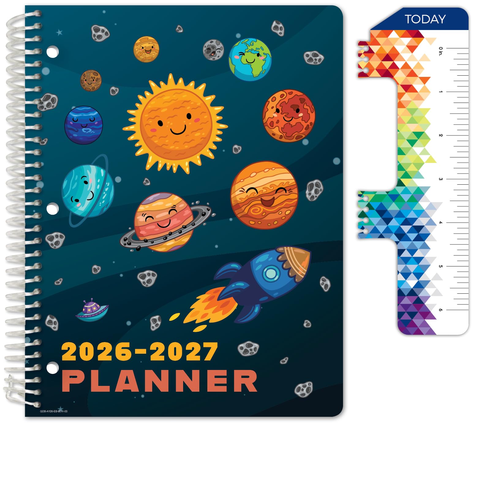 Dated Elementary Student Planner 2026-2027 Academic School Year, Large (8.5" by 11") Matrix Style Datebook with Create Cover