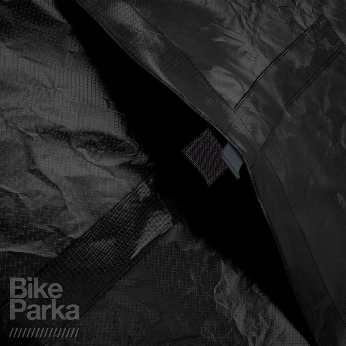 BikeParka Cargo - Telo di copertura per bicicletta, 276 x 130 cm, colore: nero
