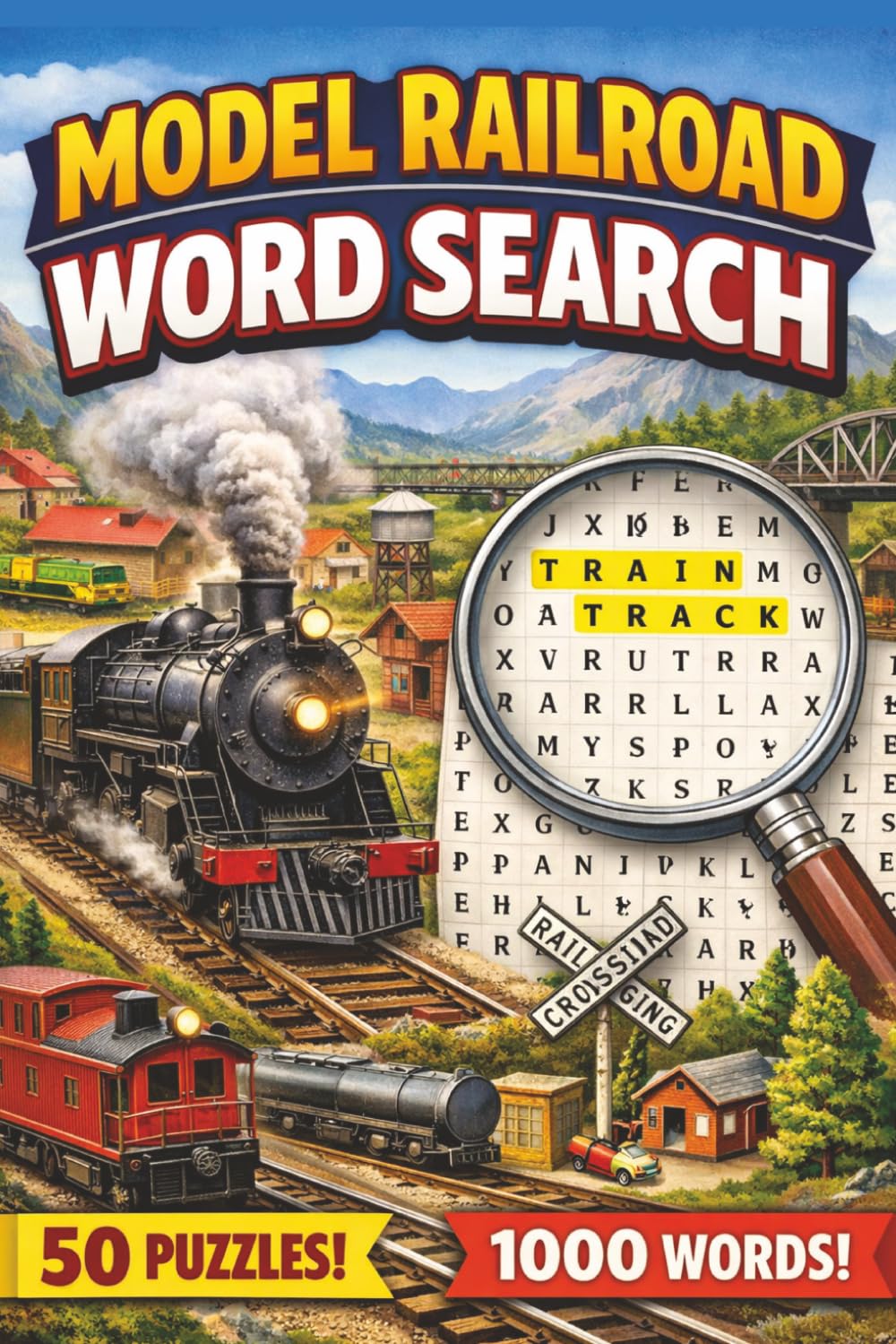 Model Railroad Word Search: Fun and Challenging Word Searches for Model Train Hobbyists and Rail Fans