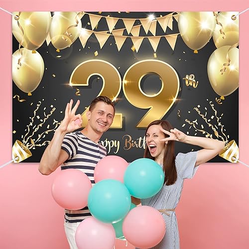 Miniatura 41 de HAMIGAR Fondo de pancarta de feliz cumpleaños número 17 de 6 x 4 pies, decoraciones de cumpleaños de 17 años, suministros de fiesta para niñas