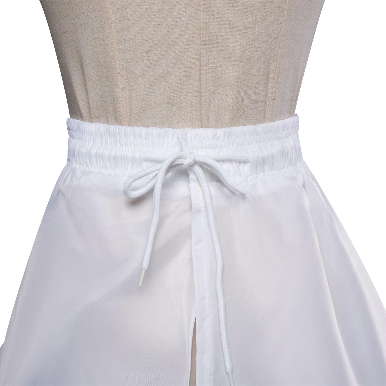 YULUOSHA Damen Petticoat 4 Reifen A-Linie Unterrock Krinoline Boden Länge Hochzeit Ballkleid Rock rutscht Brautkleid Petticoats