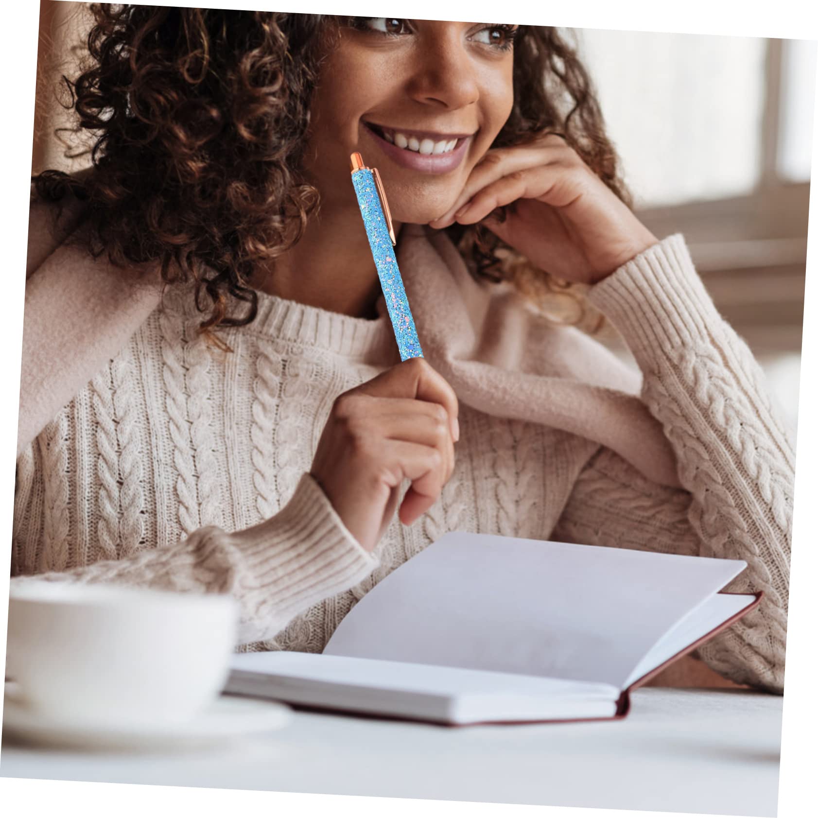 Lurrose Lot De 5 Stylos À Bille Multi-usages Stylos Publicitaires En Métal Stylos À Bille À Pression Nouveautés Pour Étudiants Familles Et Professionnels 4 Pièces X 5