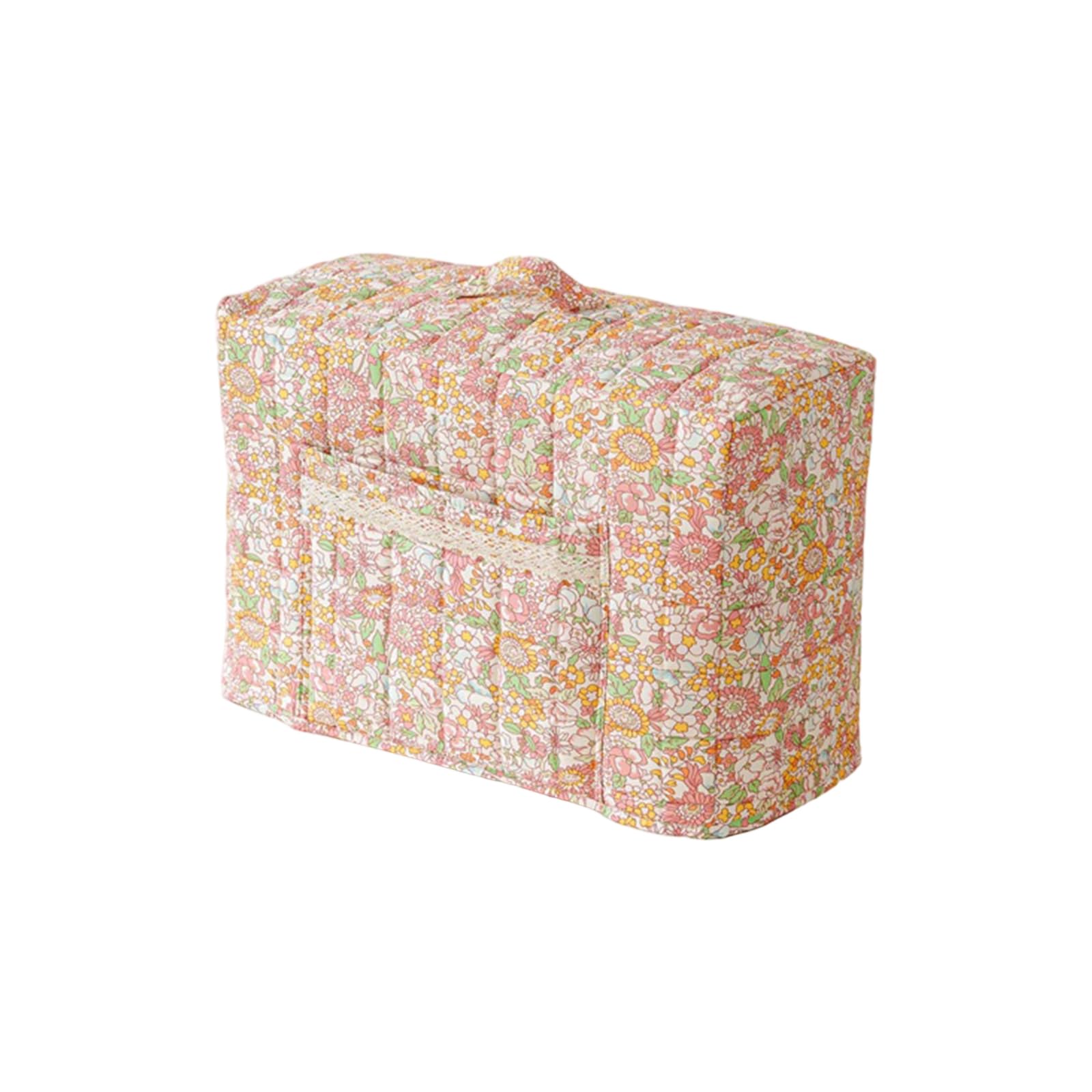 ESSECMBS Multipurpose Sewing Machine Cover Large Capacity Floral Dust Covers for Sewing Machines Home Decor Indoor (Colorful, 43 * 24 * 34cm)