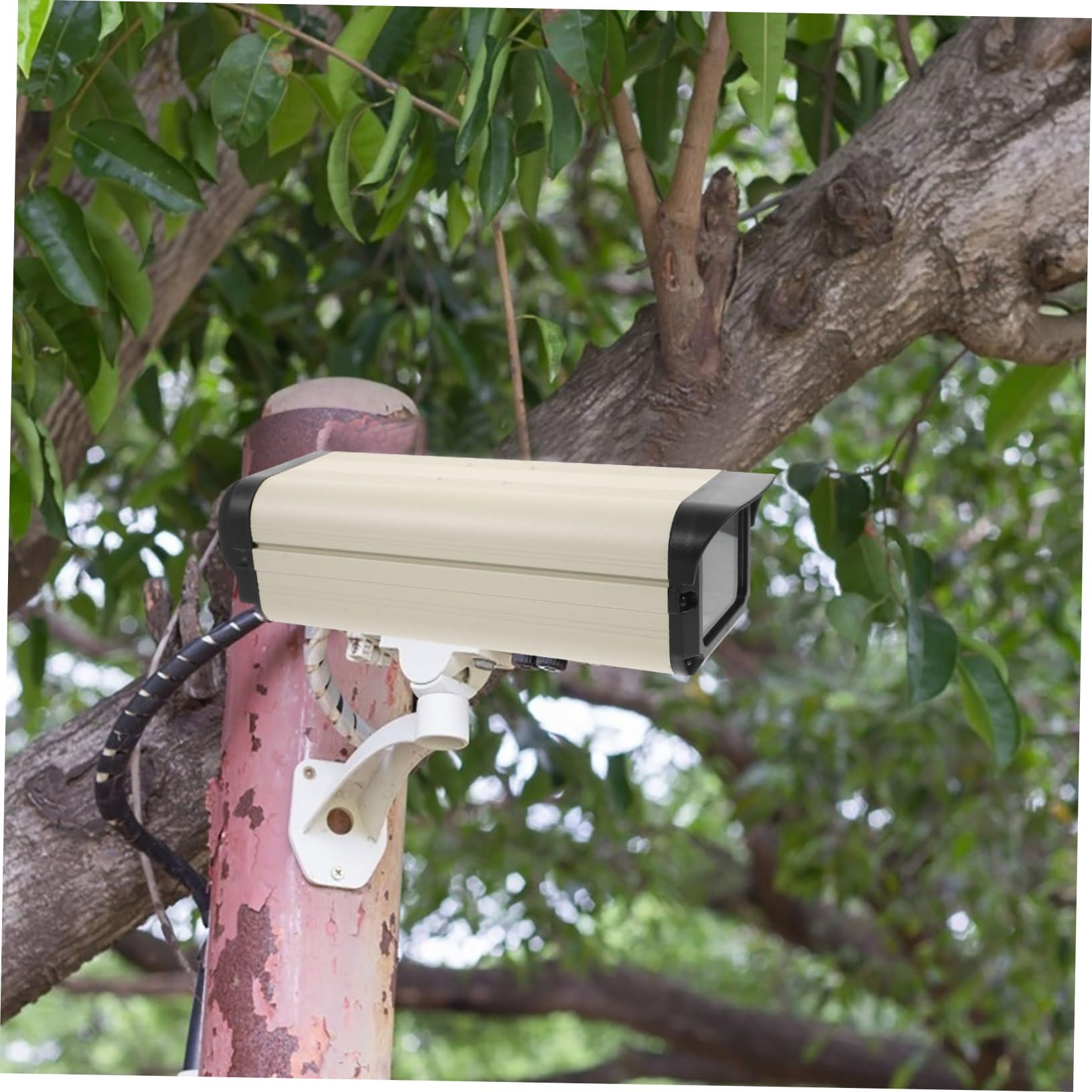Boîtier de Caméra Extérieure 12 Pouces et Protection Anti-Pluie en Alliage D'aluminium Conception à Ouverture Latérale pour Caméra de Surveillance en Extérieur