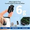 NEEWER KM19 Micrófono de solapa Mini compatible con iPhone 17 16 15, negro | Micrófono de solapa inalámbrico con cancelación de ruido y control por app, batería de 30 h, alcance de 100 m, compatible con iPhone Android PC 3