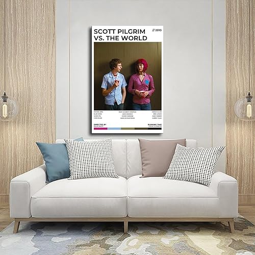 Miniatura 5 de GANGEV Scott - Póster de lienzo de peregrino contra el mundo para decoración de pared, pinturas impresas para sala de estar, dormitorio, marco 12 x