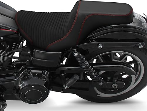 Vista 36 de Asiento de motocicleta para conductor y pasajero, apto para Harley Dyna Wide Glide Low Rider Street Bob Fat Bob FXDF Super Glide Custom FXDC