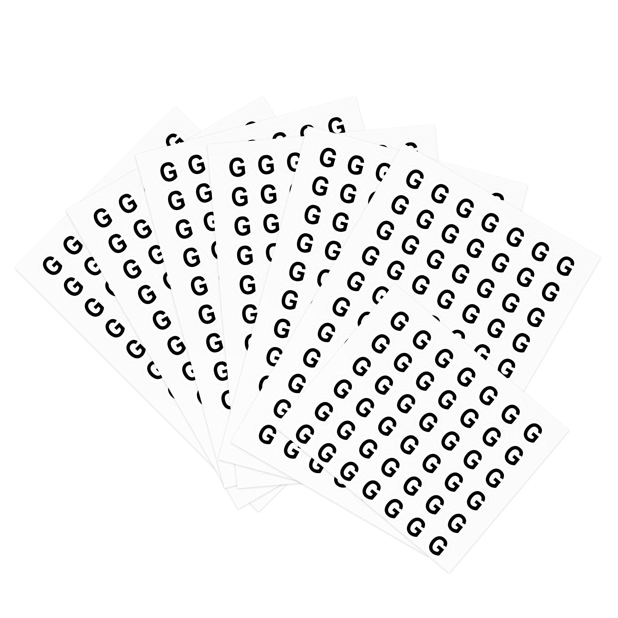 Lettres autocollantes rondes x500 en PVC imperméable de 38 mm
