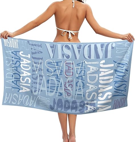 Vista 90 de Toalla de playa, toallas de playa personalizadas para niños, toallas de playa para adultos y niños, microfibra de secado rápido, toallas de playa
