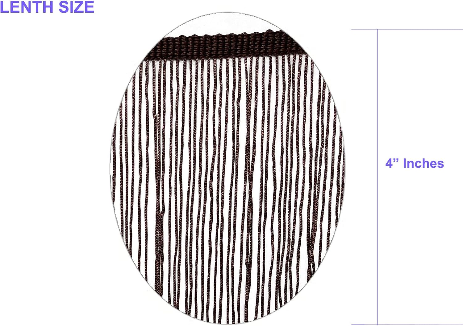 Beautiful 10 Yards of 4" Long Chainette Fringe Thread Yarn Tassel Trim Braid Fringe for Crafts Sewing and Decor-Dark Coffee Brown