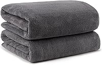 Orighty Microfiber Bath Towels Pack of 2 (27x54 Inch Grey) - Ultra Soft, 7x Absorbent, Quick Dry for Bath, Gym, Yoga, Travel