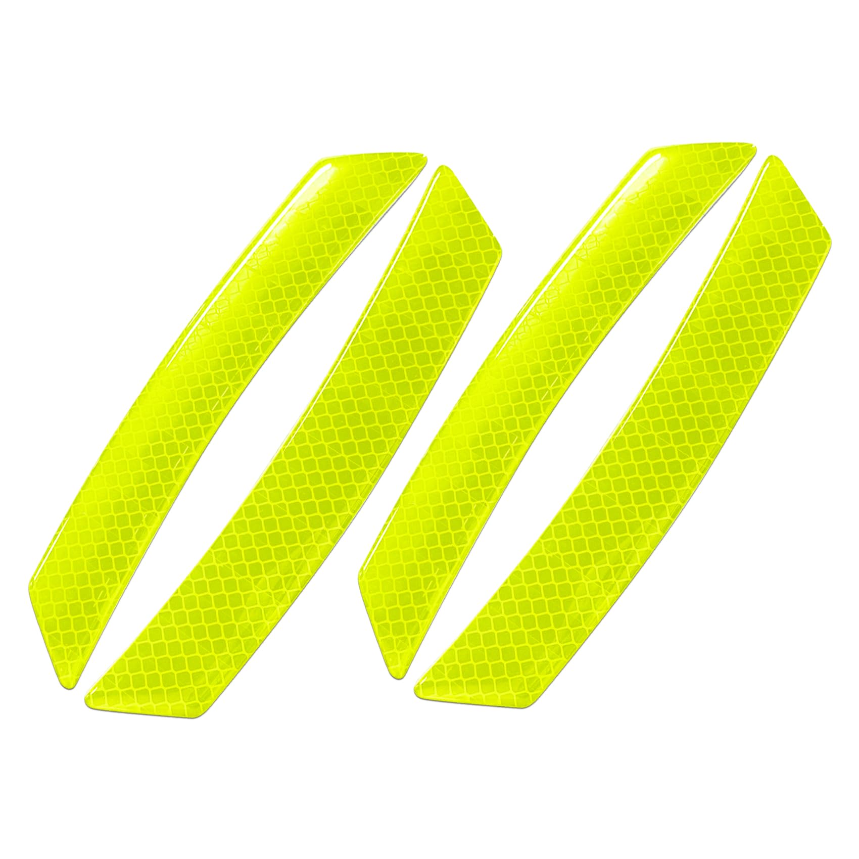 4PCS Car Reflective Trim Side Marker Stickers, Side Reflectors for Car, Anti-Collision Automatic Bumper Fender Stickers, Auto Exterior Accessories Reflector Guard Fit Cars (Green, 4PCS)