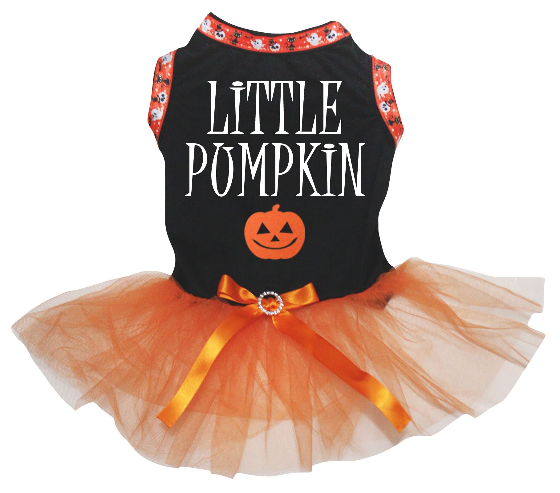Robe pour chien Noir/orange Taille S Little Pumpkin