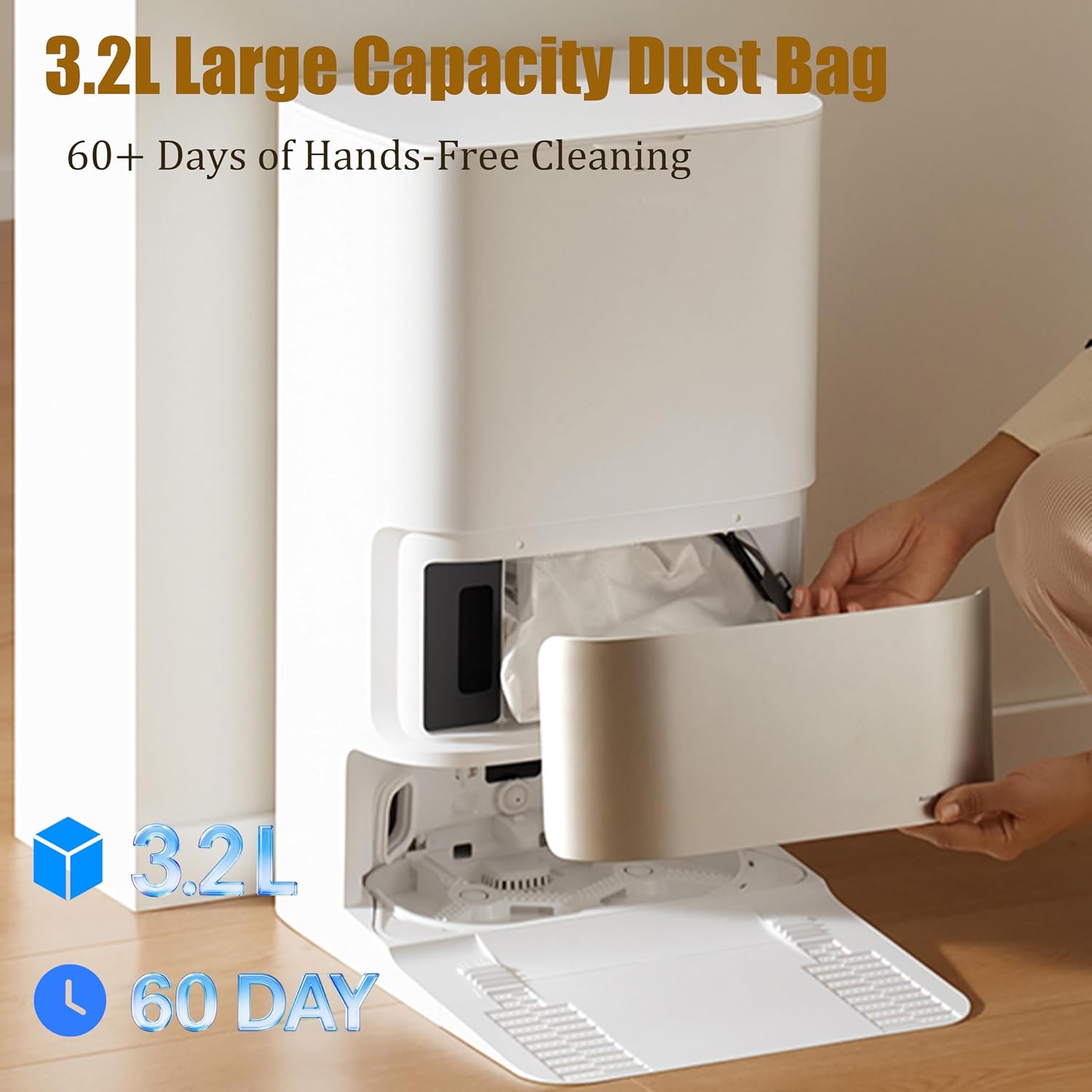 18 Pack Dust Bags for Dreame L40/L40s/L50/L60/L10/L10s/L20/L30 Pro Ultra/X30/X40/X50/X60/D30/D10,for Mova P10/P50 Pro Ultra Vacuum Cleaner,Also for Xiaomi,3.2L 4-Layer Sealed Bags Replacement