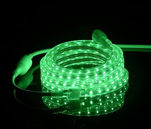 Miniatura 2 de CBConcept Listado UL, 100 pies, 10100 lúmenes, verde, regulable, 110-120 V CA, tira de luz LED plana flexible, 1830 unidades 3528 SMD LED, uso en