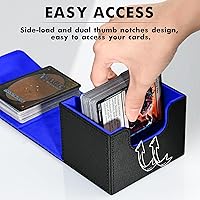 Vista 40 de ZLCA MTG YuGiOh - Caja de cartas para cartas intercambiables, MTG YuGiOh con capacidad para más de 100 tarjetas de una sola funda, caja