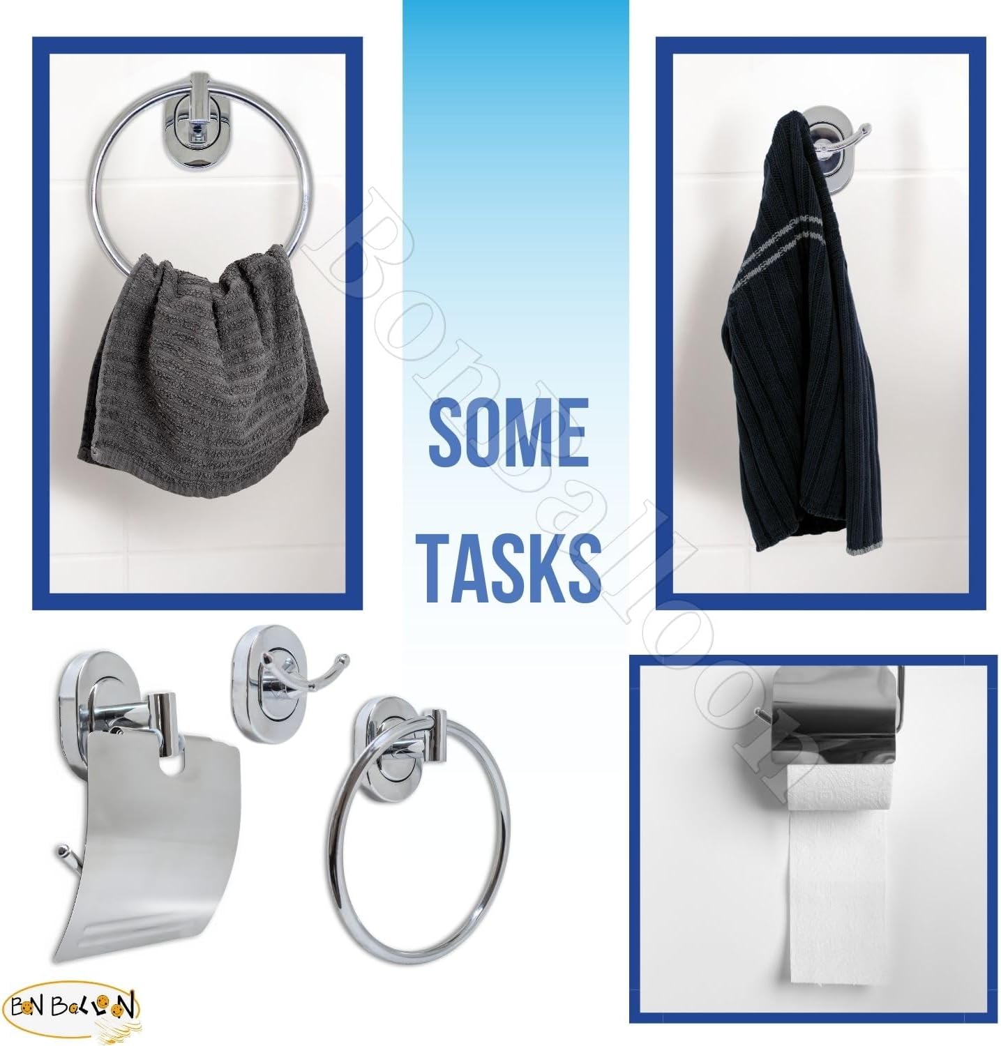 バスルームアクセサリー3個セット ステンレススチール ブラッシュドハードウェアアクセサリー (トイレットペーパーホルダー&amp;洋