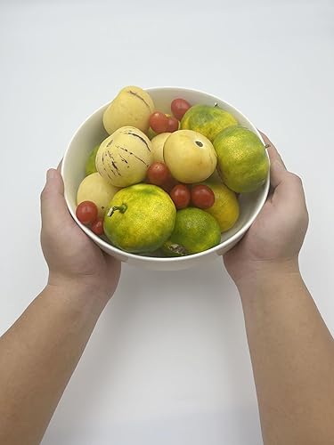 Miniatura 5 de Portown Cuencos grandes redondos de porcelana (8 pulgadas y 54 onzas), juego de 2 cuencos de sopa de cerámica, cuencos de ensalada blancos, cuencos