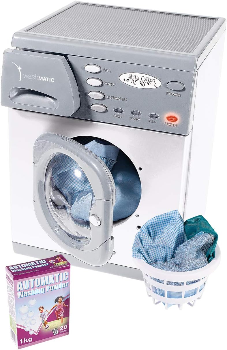 CASDON CD0476 Toy Washing Machine, 8.5 x 11.6 x 9.1 inches (21.5 x 29.5 x 23 cm), Authentic