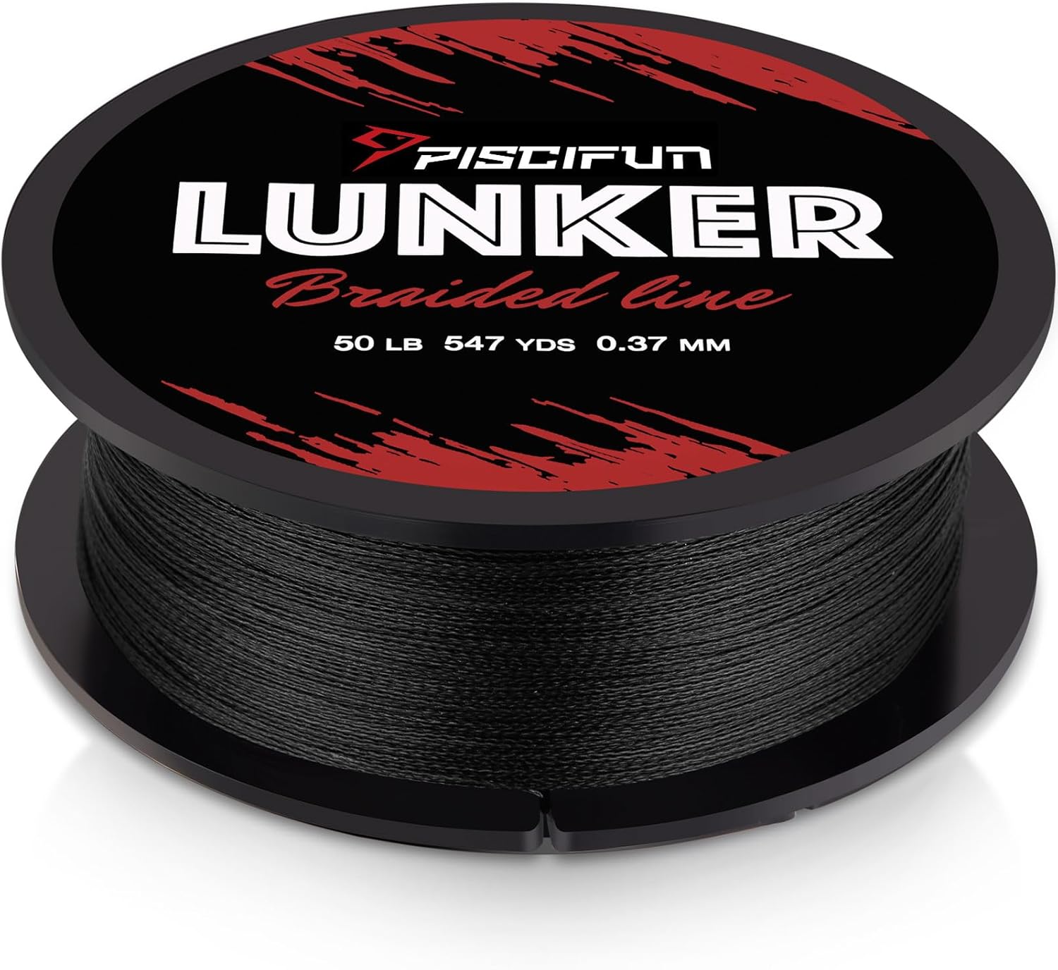 Piscifun Lunker Braided Line, Braided Fishing Line with Super Abrasion Resistance, Zero Stretch & Thinner Diameter for Extra Cutting Speed, 6-80LBs, 300/547 Yards, Black and Green.