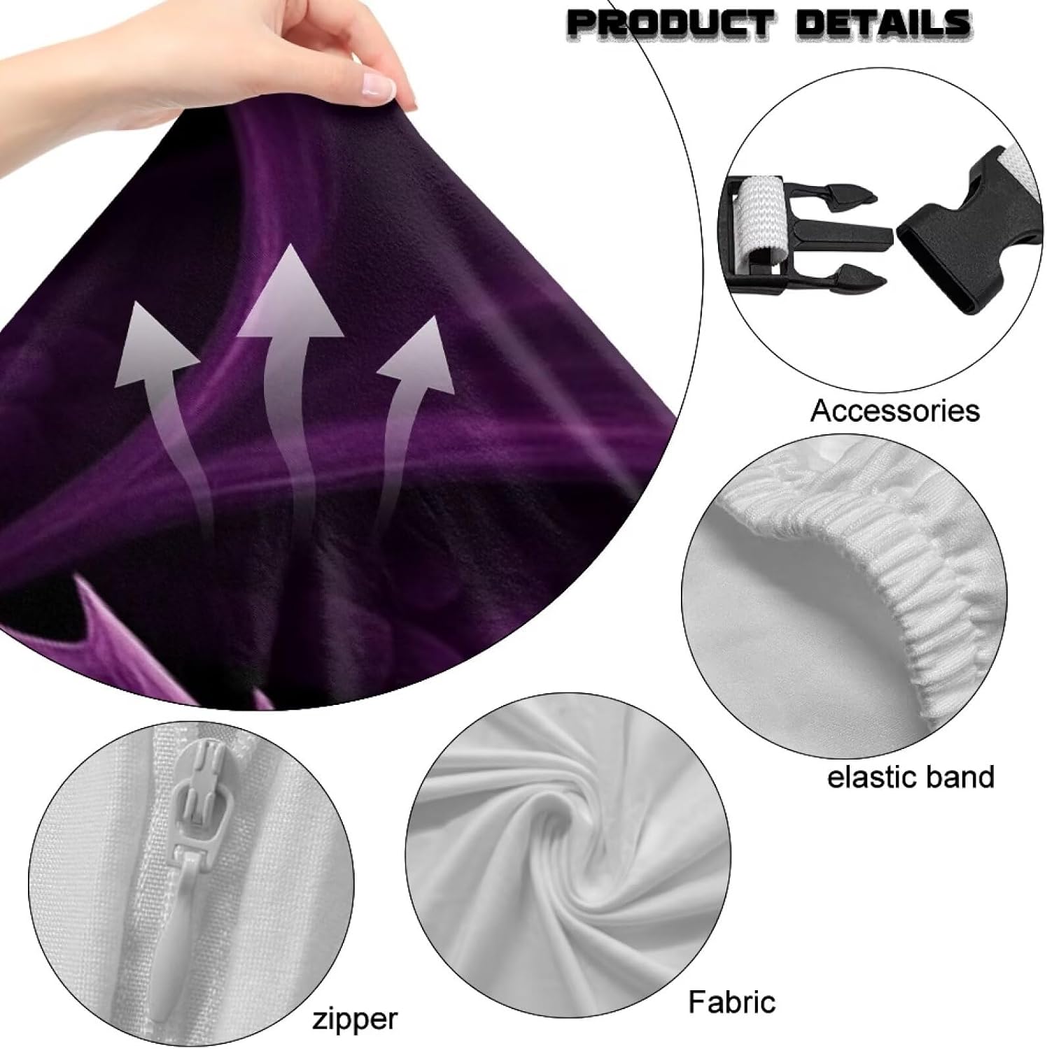 4 Piece Purple Gaming Chair Cover Dragon Rose Gaming Chair Covers Slipcovers with Arms Non Slip Stretchable Computer Chairs Seat Slipcovers Scratch Proof Furniture Protector