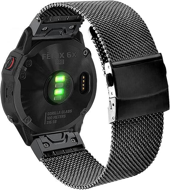 Garmin Ecoscandaglio Cinturino In Silicone Per Garmin Fenix 6 Zaffiro/Pro - Sgancio Rapido, Sportivo, Vari Colori, Senza Viti Casio Fx 9860 Gii - Foto 7