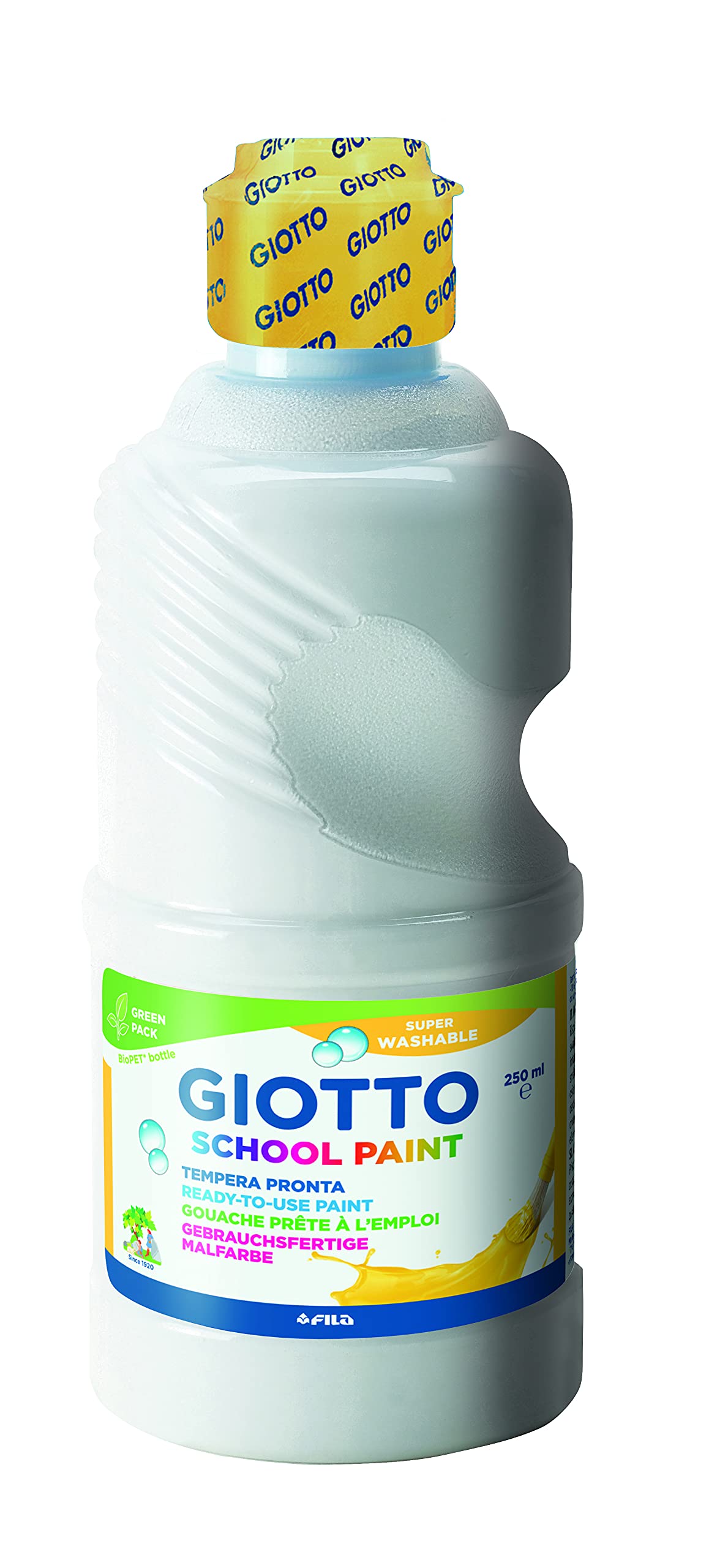 Giotto Gouache School Paint Ultra Lavable-Lot 8 X 250 ML, F40017, Assortiment