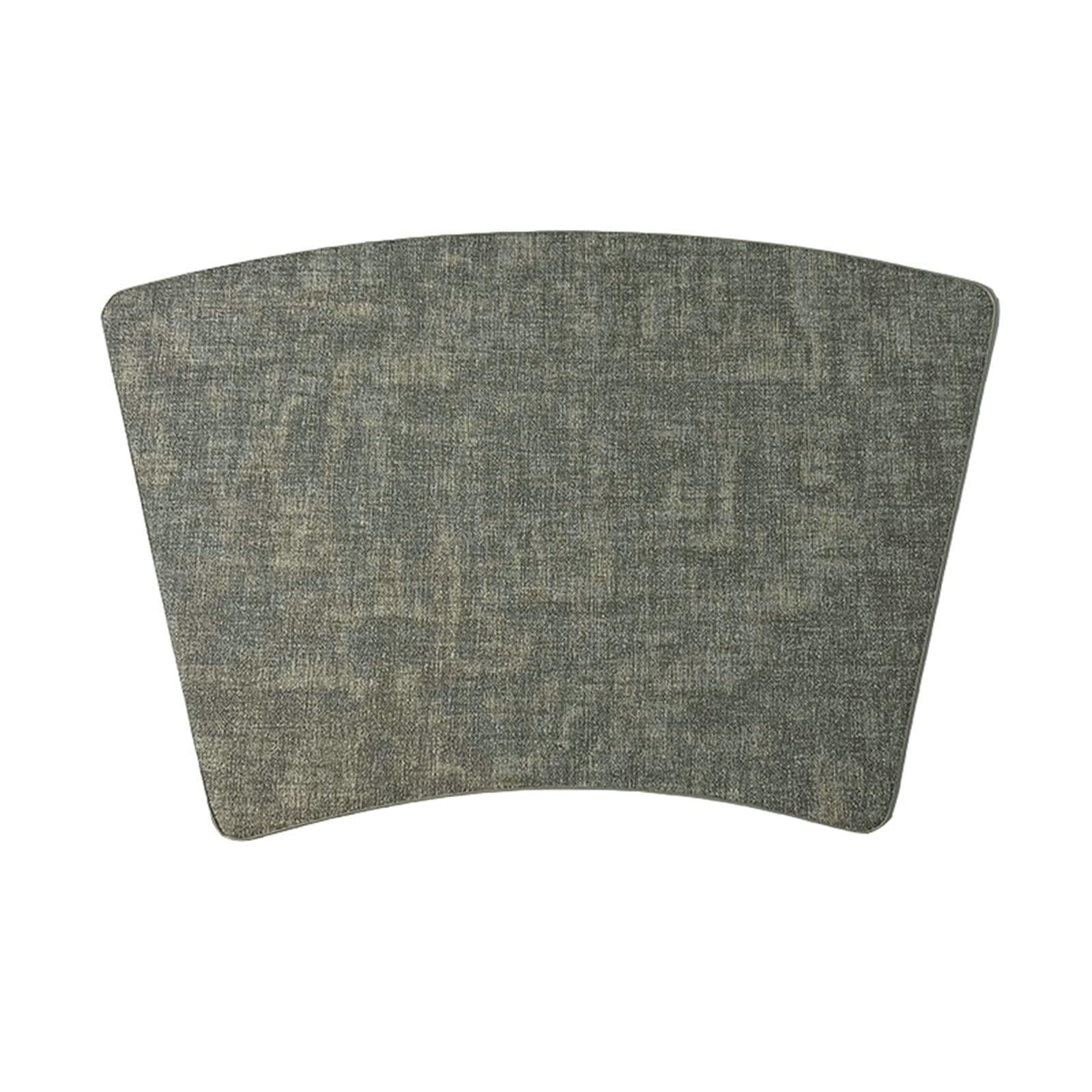 Set di 6 Tovagliette Americane, Tovaglietta Impermeabile per Cucina in Pelle PU Grigio Chiaro a Forma Smerlata, 30x34x48 cm