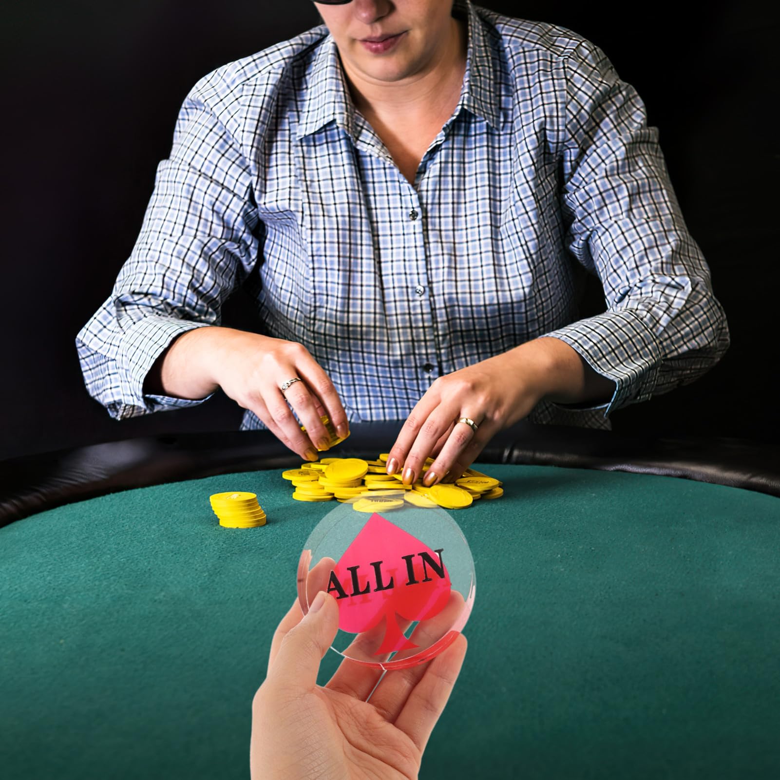 Toyvian 3pezzi Pulsante Dealer Acrilico Per Poker Accessorio Per Gioco Di Carte e Riutilizzabile Per e Giochi Da Tavolo Design Elegante e Funzionale