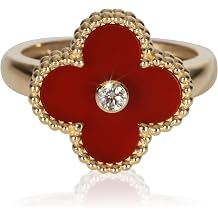 Pre-Loved Vintage Alhambra Ring, Carnelian, Diamond