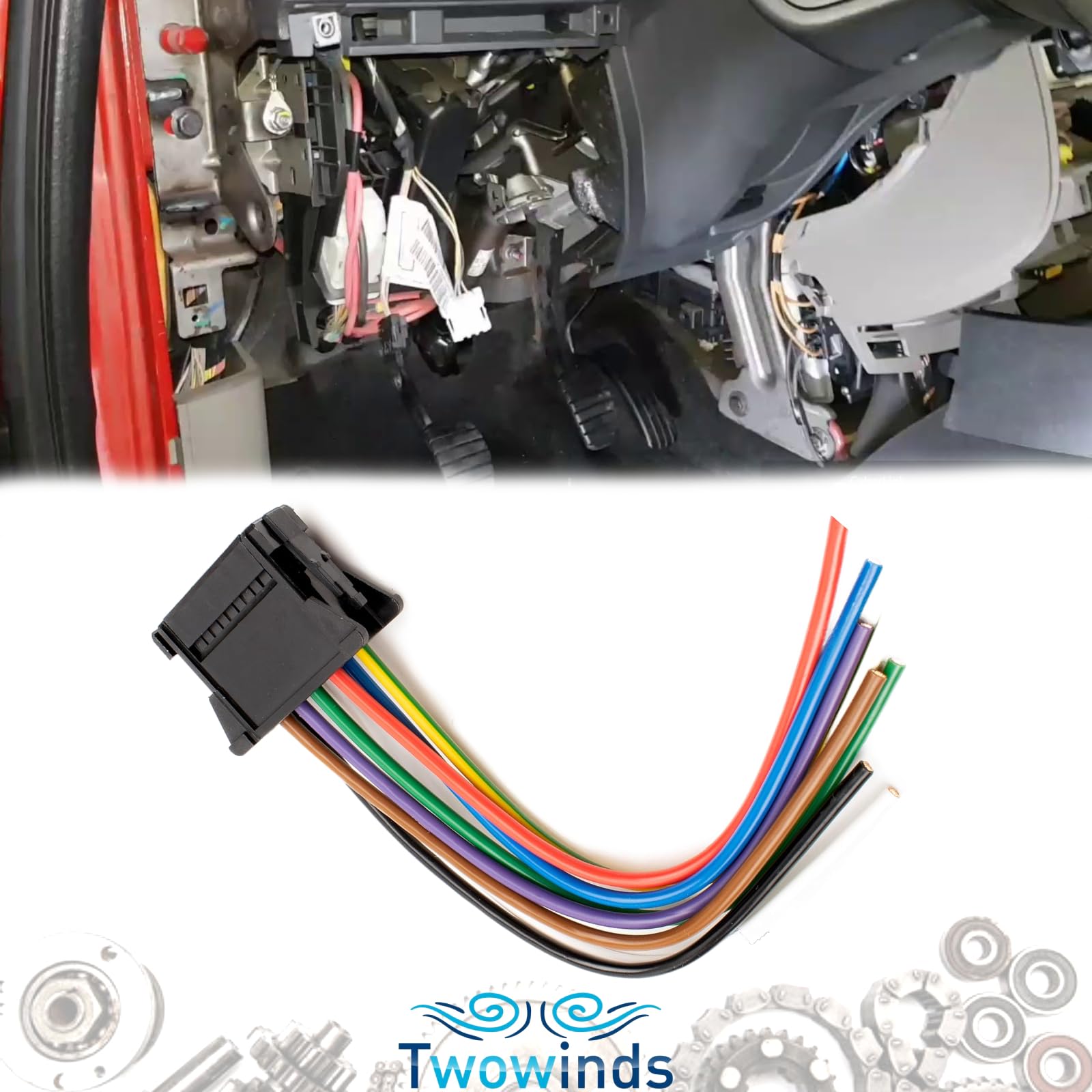Twowinds - Connettore Resistenza Ventola Riscaldatore 8200729298 Compatibile con Renault Clio 3 (2005-2012) Megane 2 (dal 2001) Scenic 2 (2003-2010) Twingo 2 (2007-2014) - Regolatore Climatizzazione