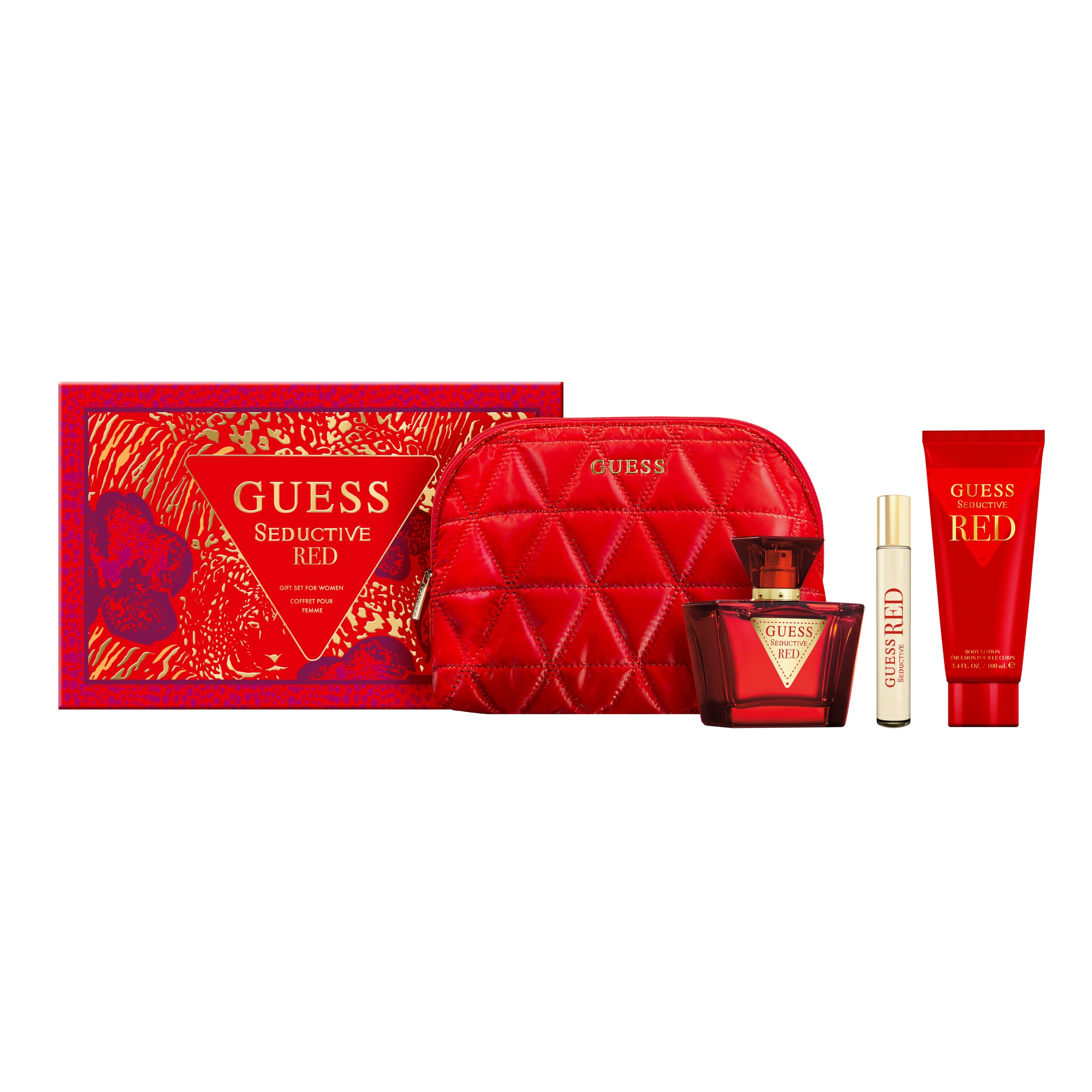 GUESS Seductive Red Women Eau De Toilette 4 Piece Gift Set