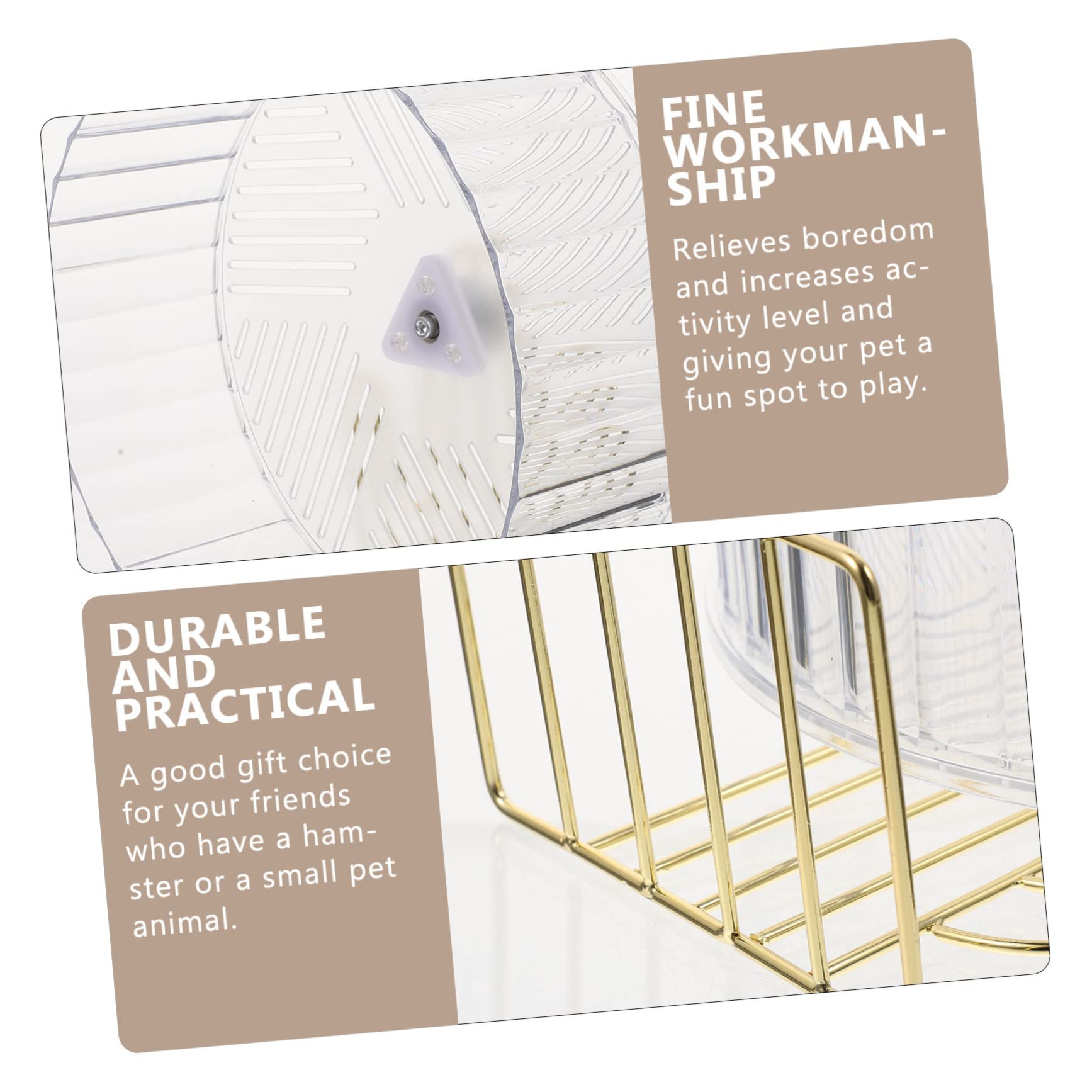 Roue D’Exercice pour Chinchilla et Hérisson, Accessoire de Cage Support, Plastique et Alliage, pour Activité Quotidienne