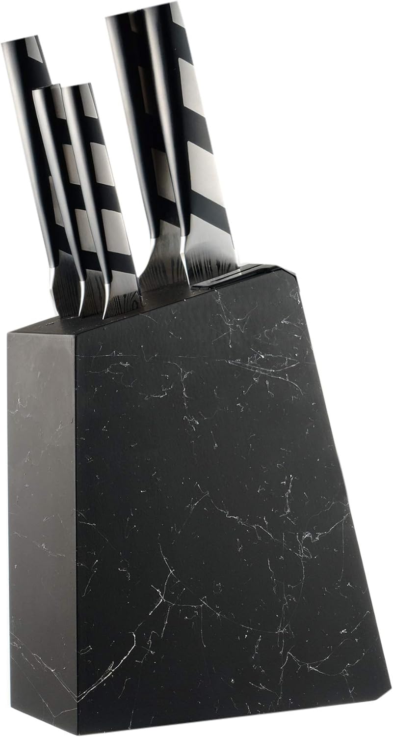 REMIHOF Kitchen Knife Block Set 5piece PREMIUM High Carbon Stainless Steel Knives