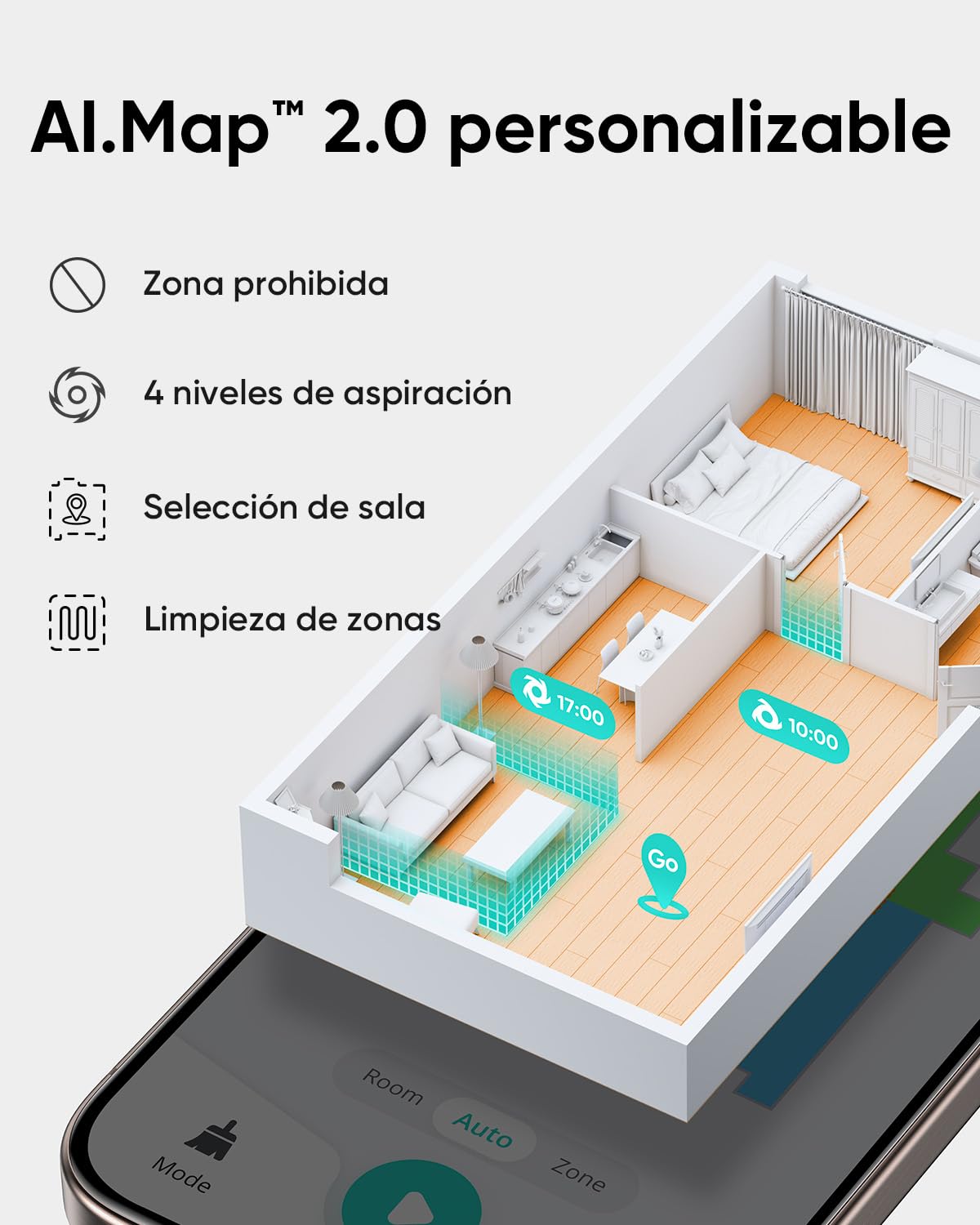 eufy L60 Saugroboter mit 5.000Pa Saugkraft, Anti-Haar-Verwicklung, 60-Tage-Absaugstation, iPath-Laser-Navigation, für Hartböden