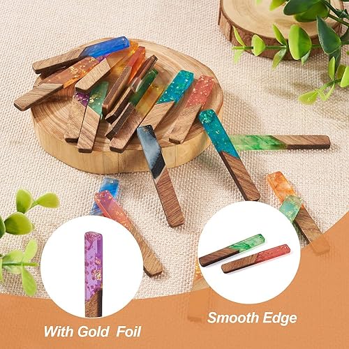 Vista 111 de Colgante de madera de resina, Resina, No es una piedra preciosa 0negro