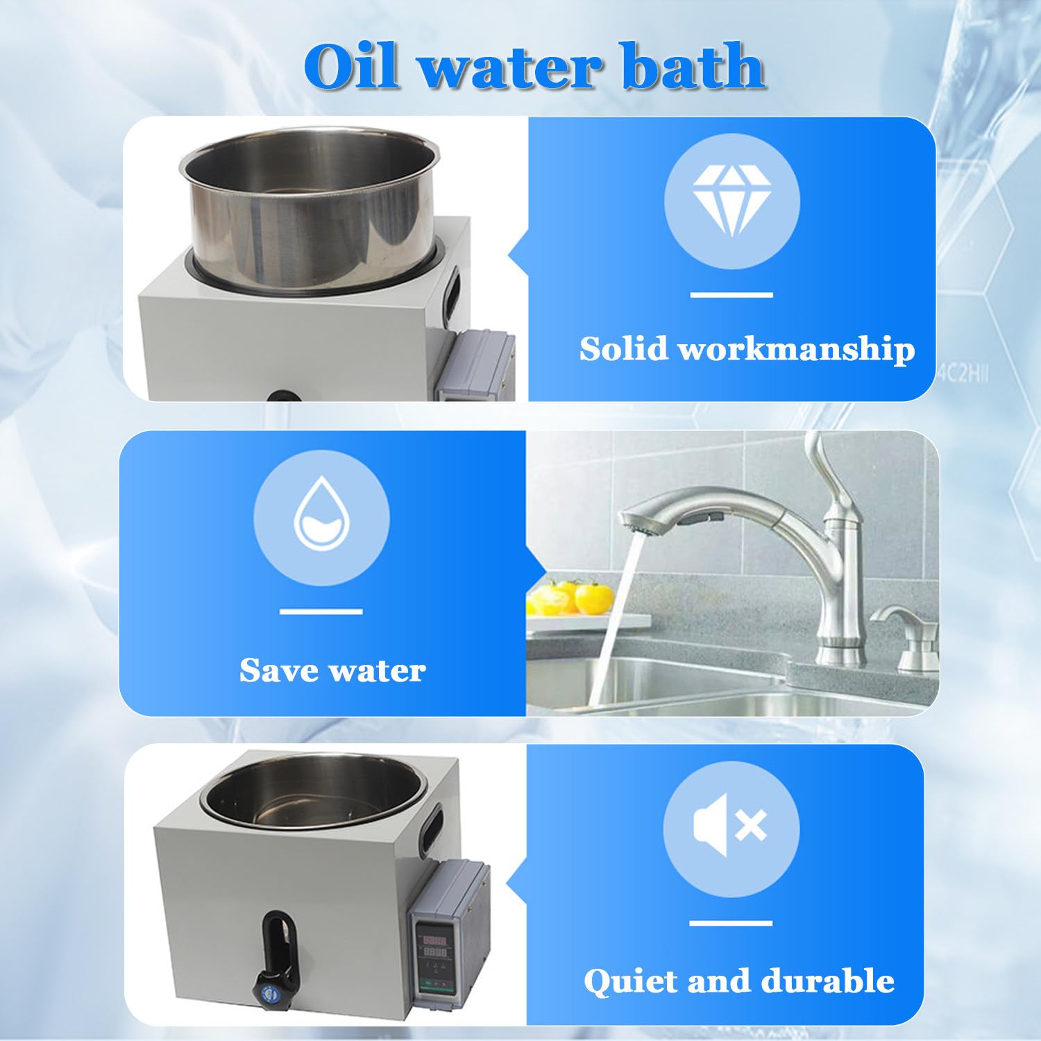 Baño María Laboratorio Termostático Digital,Calentador Baño Agua, Baño Agua Laboratorio Circulación Automática,Temperatura Precisa Control,para Uso En Laboratorio 5L
