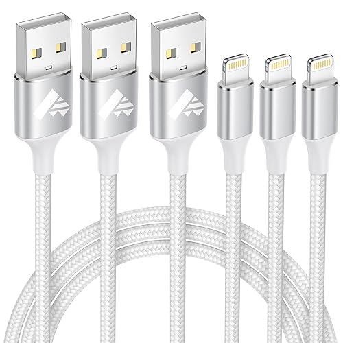 Miniatura 9 de Cargador de iPhone [certificado Apple MFi] Cable de carga rápida USB a Lightning de 6 pies, cable USB trenzado para teléfono compatible con iPhone
