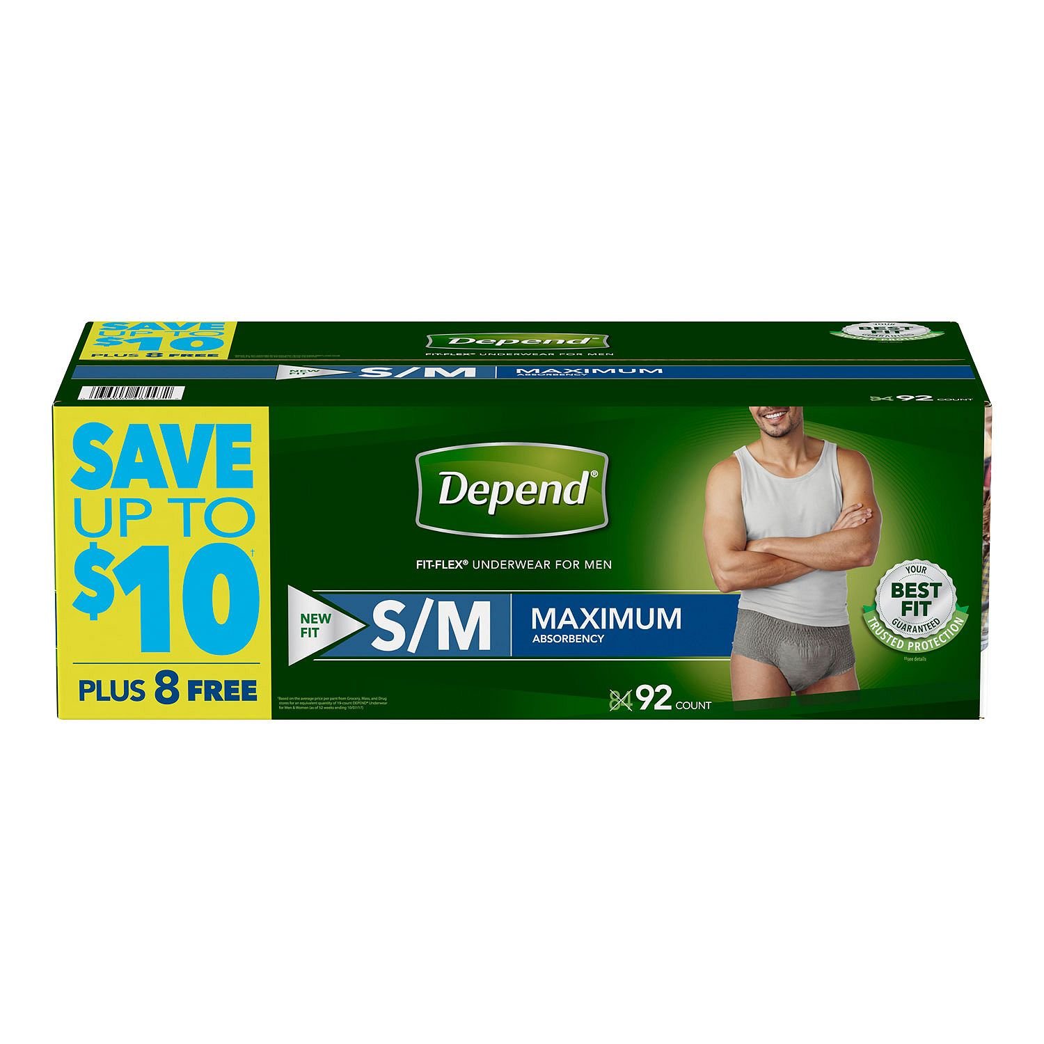 DependFit-Flex Underwear for Men (Small/Medium)
