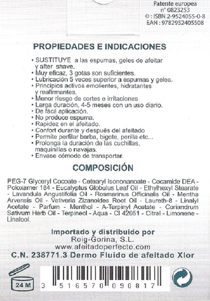 XLor Fluido de afeitado & After Shave 2 en 1