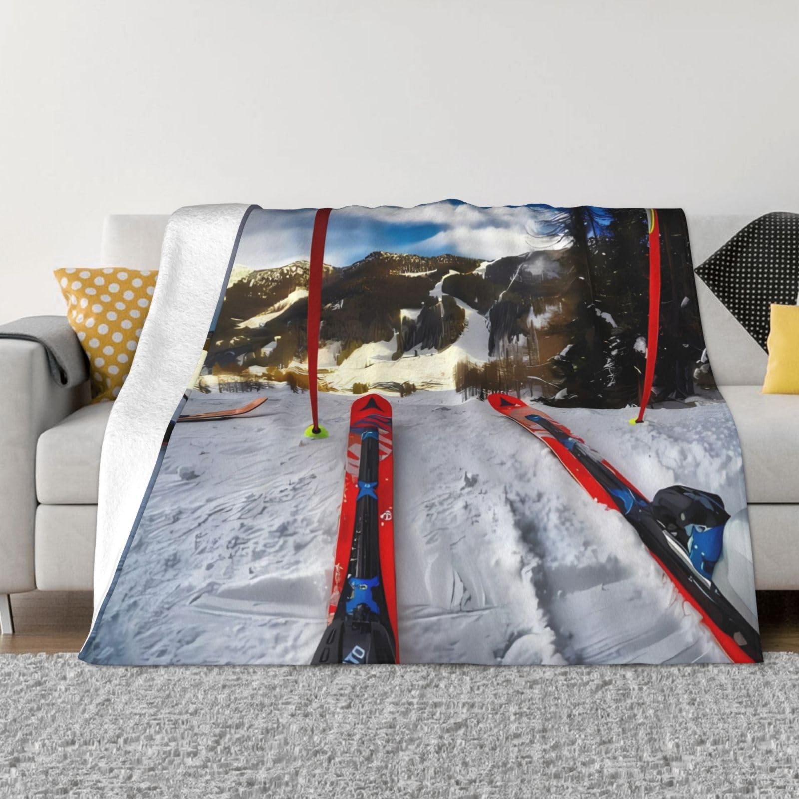 Couverture flanelle ultra douce et chaude pour lit haut de gamme