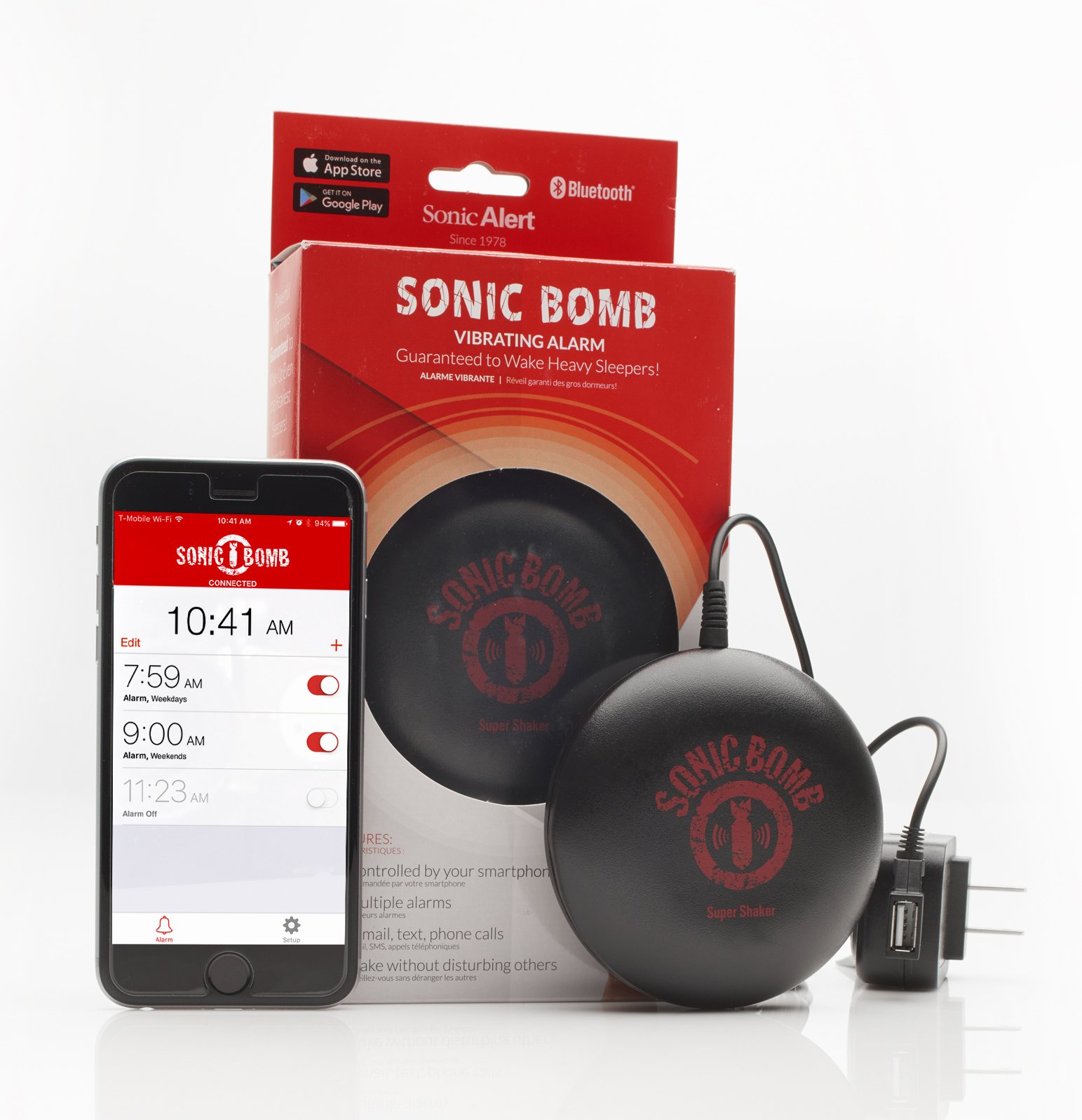 Buy Sonic Bomb Bluetooth Super Shaker Alarm / Powerful Vibrations