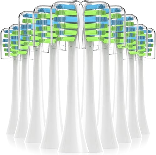 Miniatura 8 de Cabezales de repuesto para cepillos de dientes eléctricos 7am2m AM101AM105, paquete de 10, color negro