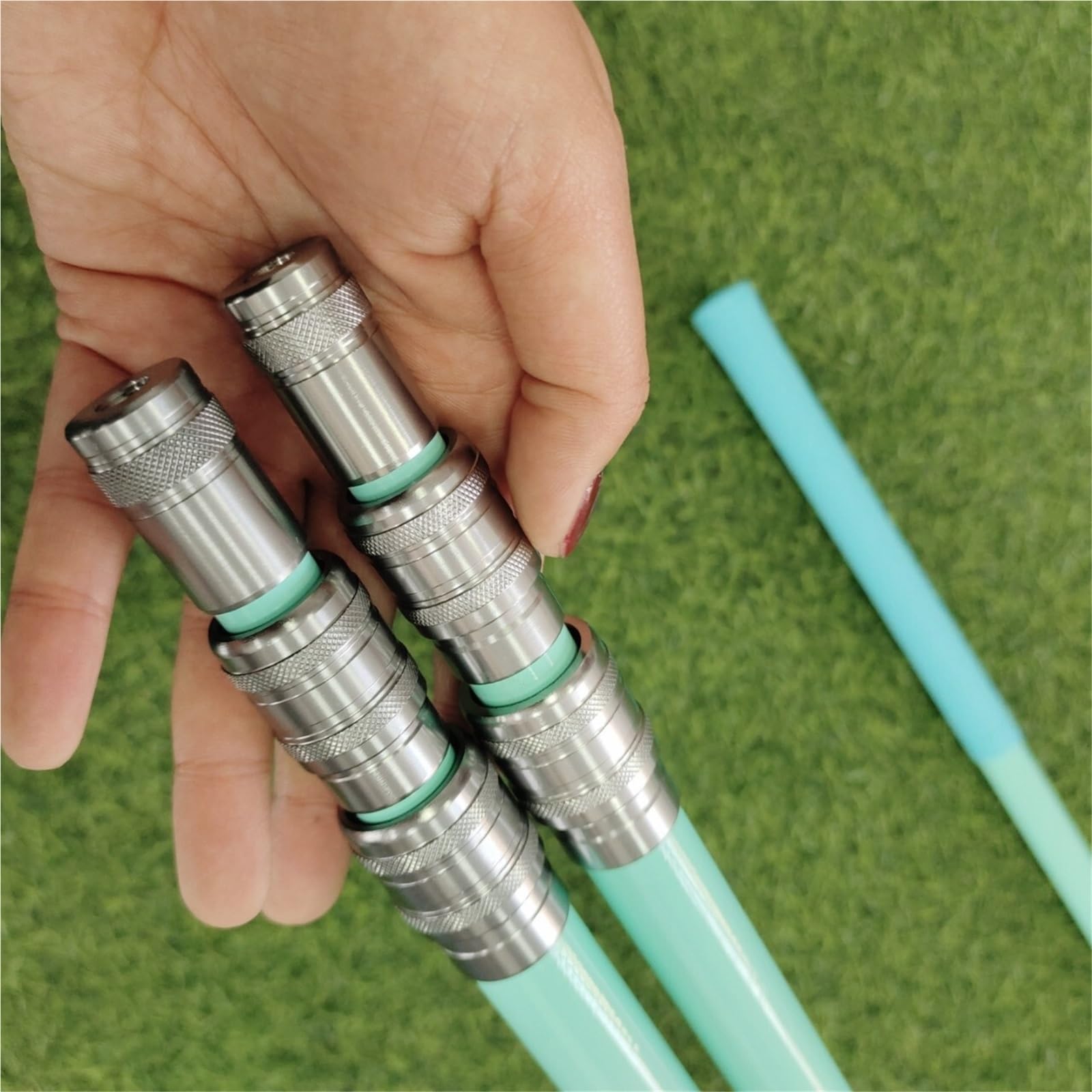 Fischernetz Teleskopstange 3pcs Fishing Carbon Plumbing Rod Telescopic Rod Fishing net Ultra-Light Ultra-Hard Fishing net Rod for Kescher Angeln(2.1m)