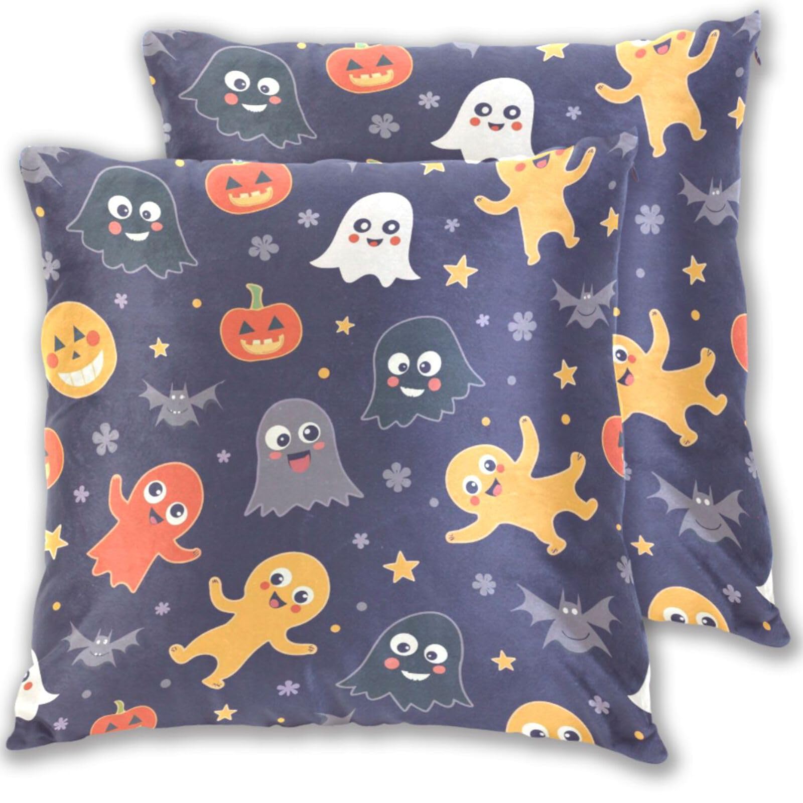Taies d'oreiller Halloween noires en microfibre pour transformer votre salon cet automne